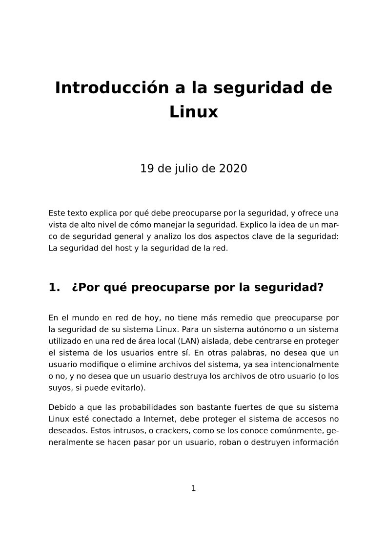 Imágen de pdf Introducción a la seguridad de Linux